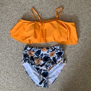 NWOT High Waisted Off The Shoulder Bikini